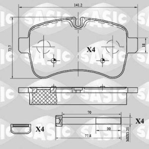 Set placute frana SASIC 6216038 – IVECO | AutoRival