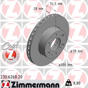 Disc frana ZIMMERMANN 230.6268.20 – IVECO | AutoRival