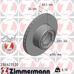 Disc frana ZIMMERMANN 230.6271.20 – IVECO | AutoRival