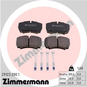 Set placute frana ZIMMERMANN 29123.200.1 – IVECO | AutoRival