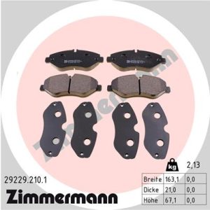 Set placute frana ZIMMERMANN 29229.210.1 – IVECO | AutoRival