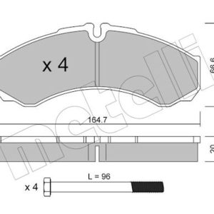Set placute frana METELLI 22-0212-0 – IVECO | AutoRival
