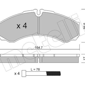 Set placute frana METELLI 22-0212-3 – IVECO | AutoRival