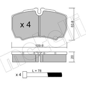 Set placute frana METELLI 22-0604-0 – IVECO | AutoRival