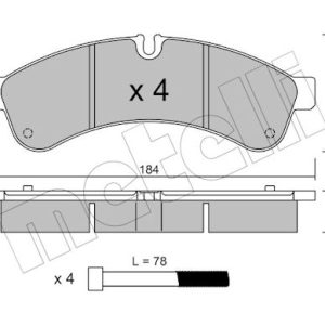 Set placute frana METELLI 22-0851-0 – IVECO | AutoRival
