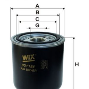 Element filtrant uscator aer compresor WIX FILTERS 93118E – IVECO | AutoRival