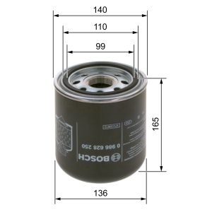 Element filtrant uscator aer compresor BOSCH 0 986 628 250