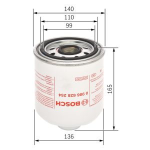Element filtrant uscator aer compresor BOSCH 0 986 628 254