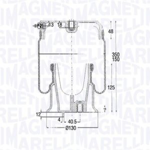 Burduf suspensie pneumatica MAGNETI MARELLI 030607020185 – IVECO | AutoRival