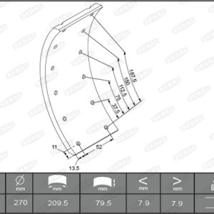 Set garnituri de frictiune frana tambur BERAL KBL15030.0-1561 – IVECO | AutoRival