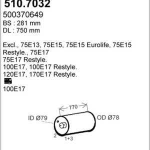Amortizor zgomot mijloc / spate ASSO 510.7032 – IVECO | AutoRival