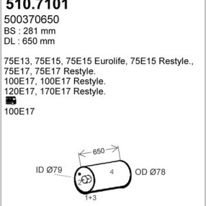 Amortizor zgomot mijloc / spate ASSO 510.7101 – IVECO | AutoRival