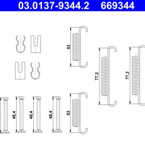 Set accesorii saboti frana parcare ATE 03.0137-9344.2 – IVECO | AutoRival