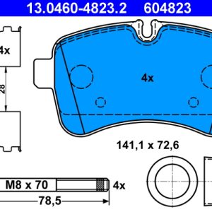 Set placute frana ATE 13.0460-4823.2 – IVECO | AutoRival