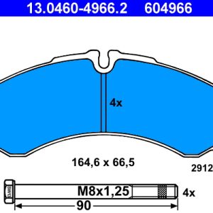 Set placute frana ATE 13.0460-4966.2 – IVECO | AutoRival