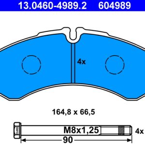 Set placute frana ATE 13.0460-4989.2 – IVECO | AutoRival