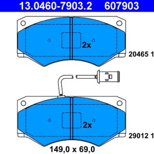 Set placute frana ATE 13.0460-7903.2 – IVECO | AutoRival