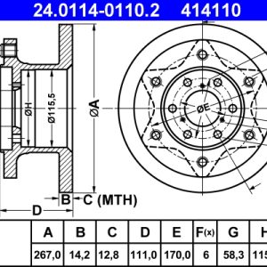 Disc frana ATE 24.0114-0110.2 – IVECO | AutoRival