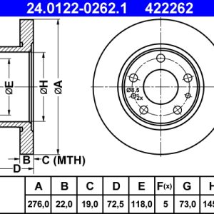 Disc frana ATE 24.0122-0262.1 – IVECO | AutoRival