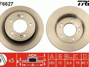 Disc frana KIA SELTOS (SP2, SP2I) 1.6 MPi (SP2) benzina 122 cai TRW DF6627
