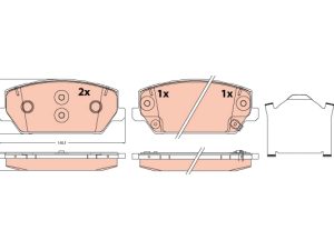 Placute frana KIA OPTIMA (JF) 2.0 T-GDi benzina 238 cai TRW GDB2251