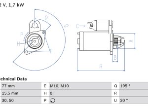 Electromotor KIA PRO CEED (ED) 1.6 CRDi 90 diesel 90 cai BOSCH 0 986 023 600