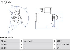 Electromotor KIA PRO CEED (ED) 1.4 CVVT benzina 90 cai BOSCH 0 986 025 720