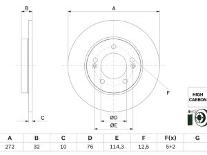 Disc frana KIA XCEED (CD) 1.5 T-GDi MHEV benzina/elector 160 cai BOSCH 0 986 479 G30