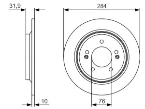Disc frana KIA XCEED (CD) 1.5 T-GDi MHEV benzina/elector 160 cai BOSCH 0 986 479 V09