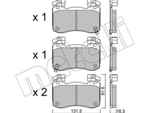 Placute frana KIA STINGER (CK) 3.3 T-GDi benzina 370 cai METELLI 22-1306-0