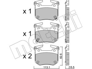 Placute frana KIA STINGER (CK) 3.3 T-GDI benzina 366 cai METELLI 22-1307-0