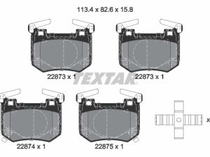 Placute frana KIA STINGER (CK) 3.3 T-GDi 4WD benzina 370 cai TEXTAR 2287301