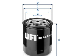 Filtru ulei KIA CEED (CD) 1.0 T-GDI 100 Eco-Dynamics+ benzina/elector 101 cai UFI 23.452.00