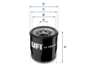 Filtru ulei KIA STONIC (YB) 1.0 T-GDi Eco-Dynamics+ benzina/elector 101 cai UFI 23.484.00