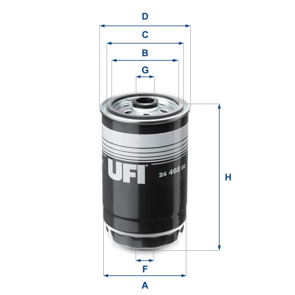 Filtru combustibil KIA OPTIMA Sportswagon (JF) 1.7 CRDi diesel 141 cai UFI 24.468.00