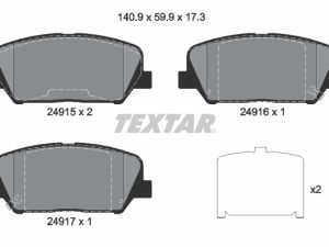 Placute frana KIA CEED (JD) 1.6 CRDi 136 diesel 136 cai TEXTAR 2491501