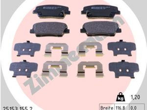 Placute frana KIA STINGER (CK) 2.0 T-GDI benzina 197 cai ZIMMERMANN 25153.155.2