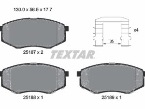 Placute frana KIA OPTIMA (JF) 1.7 CRDi diesel 141 cai TEXTAR 2518704