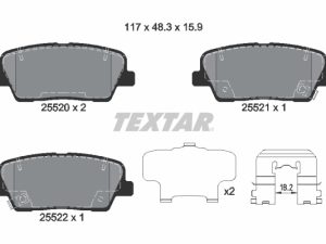 Placute frana KIA STINGER (CK) 2.0 T-GDI 4WD benzina 197 cai TEXTAR 2552001