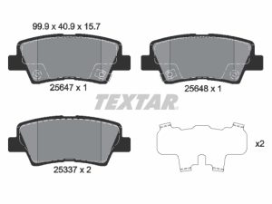 Placute frana KIA OPTIMA (FSGDS6B) 2.0 CVVT Hybrid benzina/elector 190 cai TEXTAR 2564701
