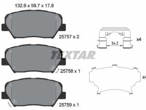 Placute frana KIA SELTOS (SP2, SP2I) 1.6 MPi (SP2) benzina 122 cai TEXTAR 2575701
