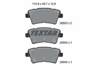 Placute frana KIA OPTIMA (JF) 2.0 T-GDi benzina 238 cai TEXTAR 2650301