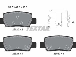 Placute frana KIA SELTOS (SP2, SP2I) 2.0 MPi (SP2) benzina 150 cai TEXTAR 2652002