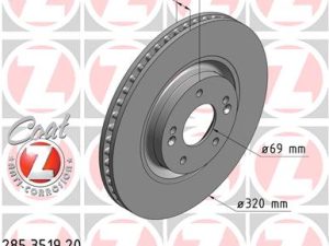 Disc frana KIA OPTIMA (JF) 1.6 T-GDI benzina 179 cai ZIMMERMANN 285.3519.20
