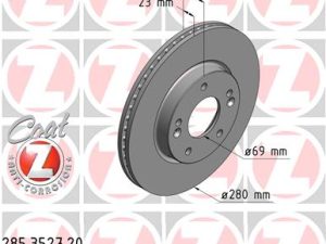 Disc frana KIA XCEED (CD) 1.6 CRDi 136 diesel 136 cai ZIMMERMANN 285.3527.20