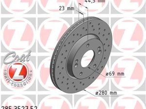 Disc frana KIA CEED (JD) 1.4 MPI benzina 101 cai ZIMMERMANN 285.3527.52