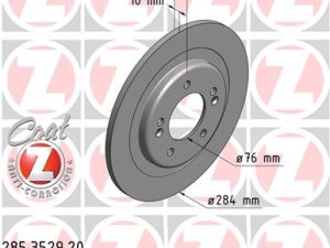 Disc frana KIA CEED (JD) 1.4 MPI benzina 101 cai ZIMMERMANN 285.3529.20