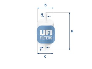 Filtru combustibil KIA CEED (CD) 1.4 benzina 99 cai UFI 31.010.00