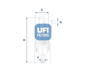 Filtru combustibil KIA CEED hatchback (ED) 1.4 benzina 109 cai UFI 31.013.00