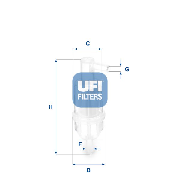 Filtru combustibil KIA CEED hatchback (ED) 1.4 benzina 109 cai UFI 31.013.00